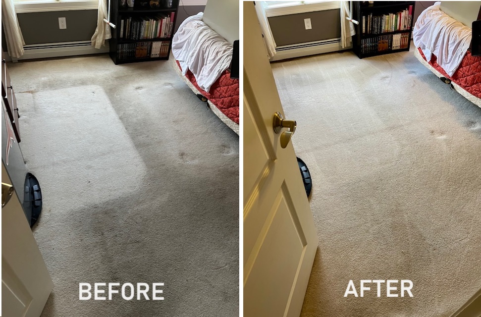 Portland Maine carpet cleaning before and after
